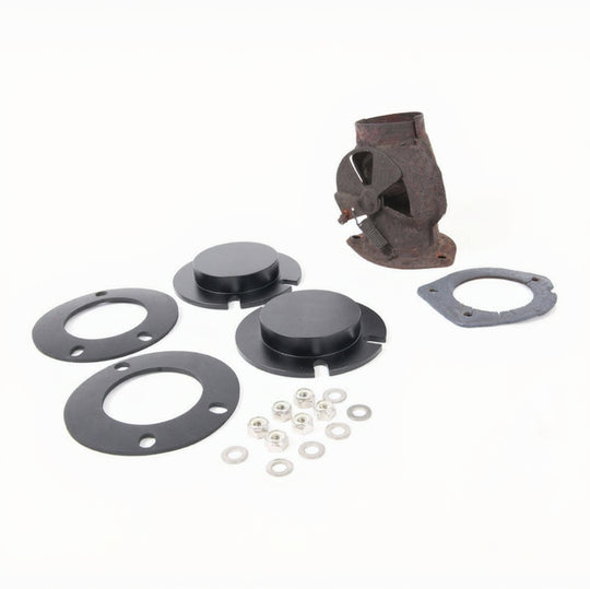 Rennline Billet-Alu Heater Channel Block-Off Plates – Verschlussplatten Heizkanal (Paar) inkl. Dichtungen & Hardware – Porsche 911/912/930 (1965–1989)