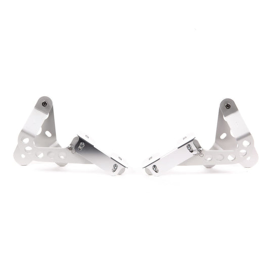 Rennline verstellbare Front-Haubenscharniere – Porsche 911/912/930 (1965–1989) – Billet Aluminium, klar eloxiert, inkl. Hardware (Satz)