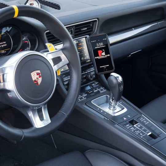 Rennline ExactFit Magnetische Handyhalterung Armaturenbrett – Porsche 991 / 981 / 718 – Linkslenker (LHD) – mit oder ohne Ladefunktion